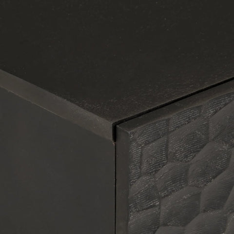 vidaXL Bedside Cabinet Black 50x33x60 cm Solid Wood Mango