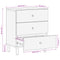 vidaXL Bedside Cabinet Black 50x33x60 cm Solid Wood Mango