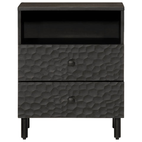 vidaXL Bedside Cabinet Black 50x33x60 cm Solid Wood Mango