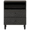 vidaXL Bedside Cabinet Black 50x33x60 cm Solid Wood Mango