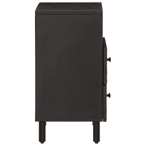 vidaXL Bedside Cabinet Black 50x33x60 cm Solid Wood Mango