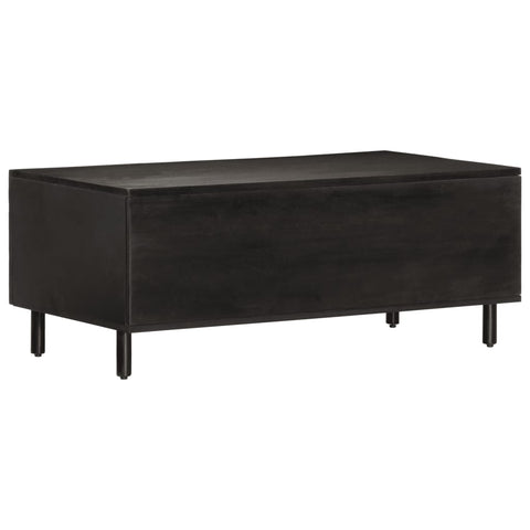 vidaXL Coffee Table Black 100x54x40 cm Solid Wood Mango