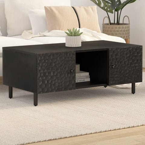 vidaXL Coffee Table Black 100x54x40 cm Solid Wood Mango