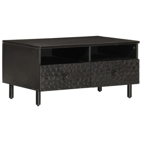 vidaXL Coffee Table Black 80x54x40 cm Solid Wood Mango