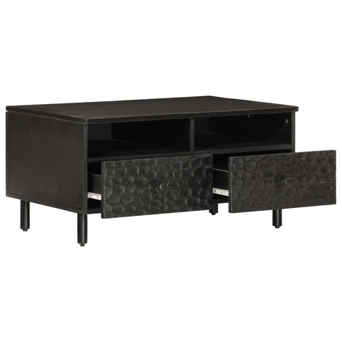vidaXL Coffee Table Black 80x54x40 cm Solid Wood Mango