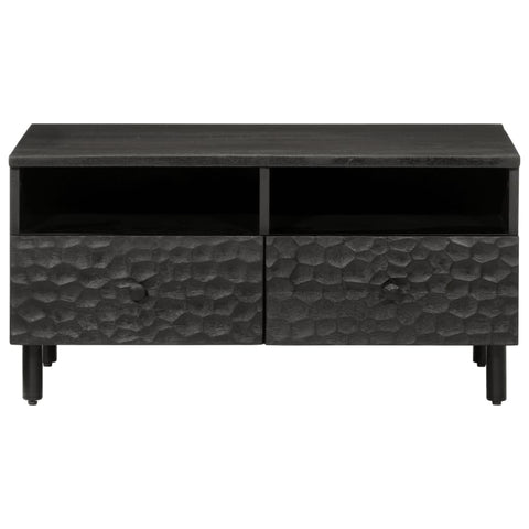vidaXL Coffee Table Black 80x54x40 cm Solid Wood Mango