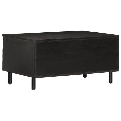 vidaXL Coffee Table Black 80x54x40 cm Solid Wood Mango