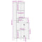 vidaXL Bathroom Cabinet Black 38x33x160 cm Solid Wood Mango