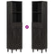 vidaXL Bathroom Cabinet Black 38x33x160 cm Solid Wood Mango