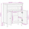 vidaXL Side Cabinet Black 60x33x75 cm Solid Wood Mango