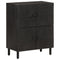 vidaXL Side Cabinet Black 60x33x75 cm Solid Wood Mango