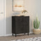 vidaXL Side Cabinet Black 60x33x75 cm Solid Wood Mango