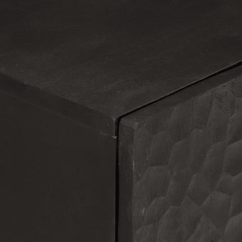 vidaXL Side Cabinet Black 60x33x75 cm Solid Wood Mango