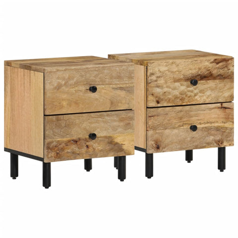 vidaXL Bedside Cabinets 2 pcs 40x33x46 cm Solid Wood Mango