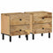 vidaXL Bedside Cabinets 2 pcs 40x33x46 cm Solid Wood Mango