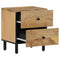 vidaXL Bedside Cabinets 2 pcs 40x33x46 cm Solid Wood Mango
