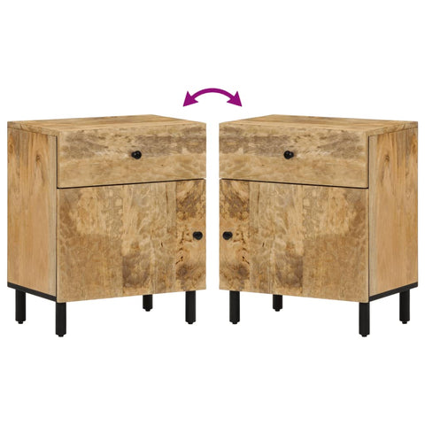vidaXL Bedside Cabinet 50x33x60 cm Solid Wood Mango
