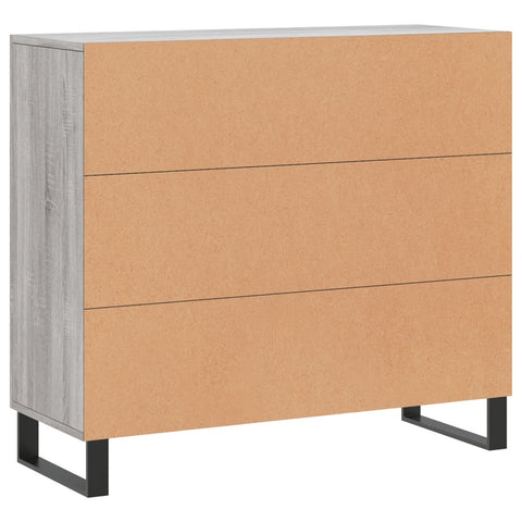 vidaXL Sideboard Grey Sonoma 90x34x80 cm Engineered Wood