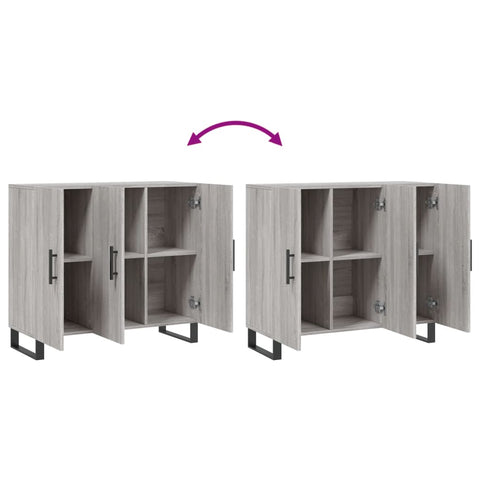 vidaXL Sideboard Grey Sonoma 90x34x80 cm Engineered Wood