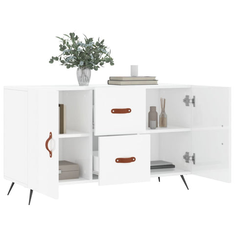 vidaXL Sideboard High Gloss White 100x36x60 cm Engineered Wood