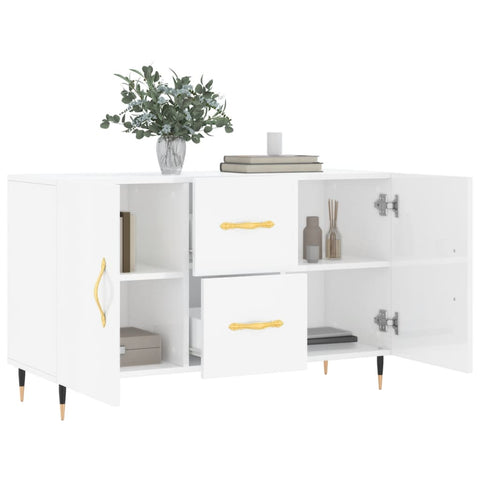 vidaXL Sideboard High Gloss White 100x36x60 cm Engineered Wood