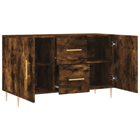 vidaXL Sideboard Smoked Oak 100x36x60 cm Engineered Wood