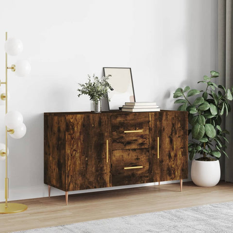vidaXL Sideboard Smoked Oak 100x36x60 cm Engineered Wood