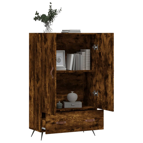 vidaXL Highboard Smoked Oak 69.5x31x115 cm Engineered Wood