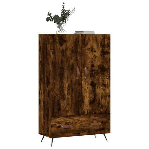 vidaXL Highboard Smoked Oak 69.5x31x115 cm Engineered Wood