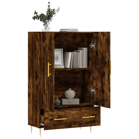 vidaXL Highboard Smoked Oak 69.5x31x115 cm Engineered Wood