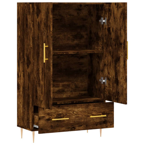 vidaXL Highboard Smoked Oak 69.5x31x115 cm Engineered Wood