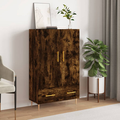vidaXL Highboard Smoked Oak 69.5x31x115 cm Engineered Wood