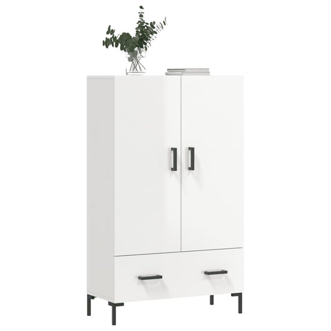 vidaXL Highboard High Gloss White 69.5x31x115 cm Engineered Wood