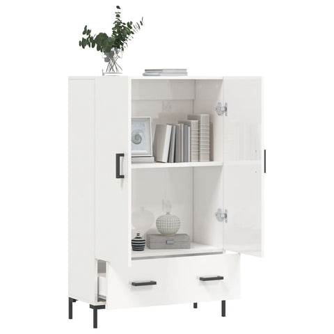 vidaXL Highboard High Gloss White 69.5x31x115 cm Engineered Wood
