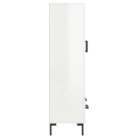 vidaXL Highboard High Gloss White 69.5x31x115 cm Engineered Wood