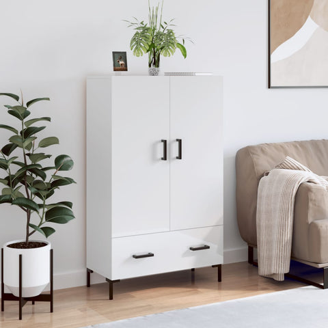vidaXL Highboard High Gloss White 69.5x31x115 cm Engineered Wood