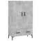 vidaXL Highboard Concrete Grey 69.5x31x115 cm Engineered Wood