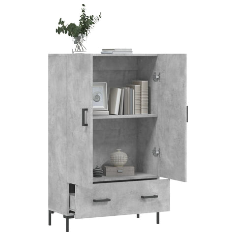 vidaXL Highboard Concrete Grey 69.5x31x115 cm Engineered Wood