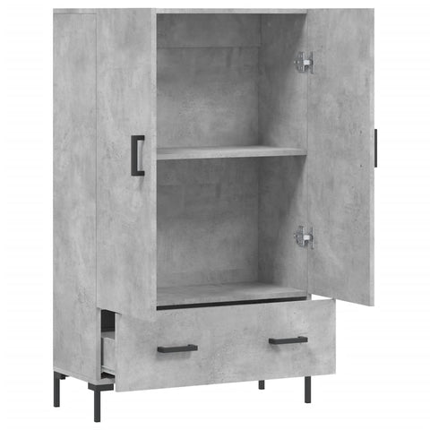 vidaXL Highboard Concrete Grey 69.5x31x115 cm Engineered Wood