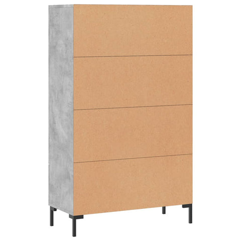 vidaXL Highboard Concrete Grey 69.5x31x115 cm Engineered Wood