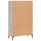 vidaXL Highboard Concrete Grey 69.5x31x115 cm Engineered Wood