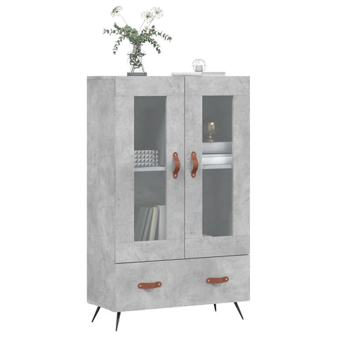vidaXL Highboard Concrete Grey 69.5x31x115 cm Engineered Wood