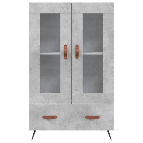 vidaXL Highboard Concrete Grey 69.5x31x115 cm Engineered Wood