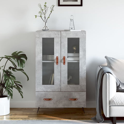 vidaXL Highboard Concrete Grey 69.5x31x115 cm Engineered Wood