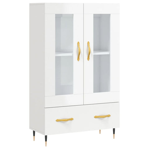 vidaXL Highboard High Gloss White 69.5x31x115 cm Engineered Wood