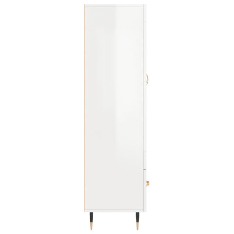vidaXL Highboard High Gloss White 69.5x31x115 cm Engineered Wood