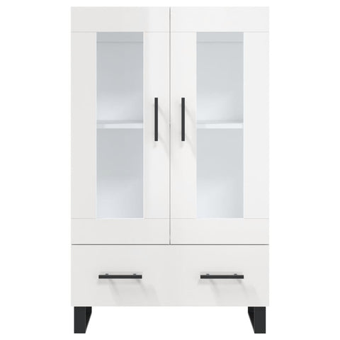 vidaXL Highboard High Gloss White 69.5x31x115 cm Engineered Wood