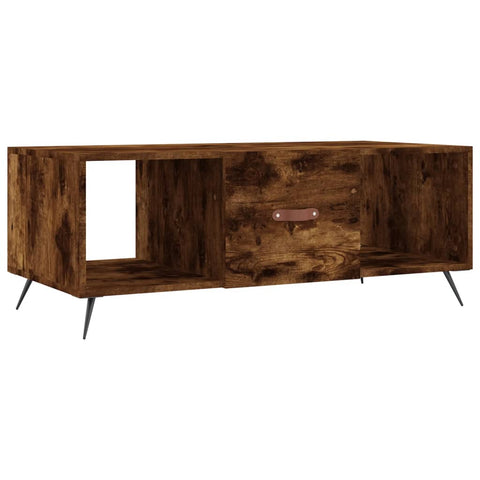 vidaXL Coffee Table Smoked Oak 102x50x40 cm Engineered Wood