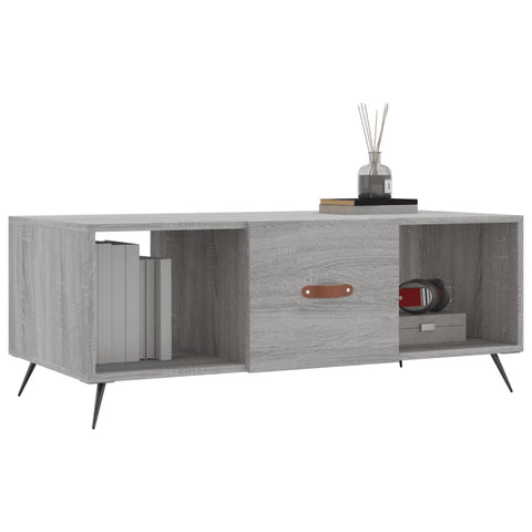 vidaXL Coffee Table Grey Sonoma 102x50x40 cm Engineered Wood