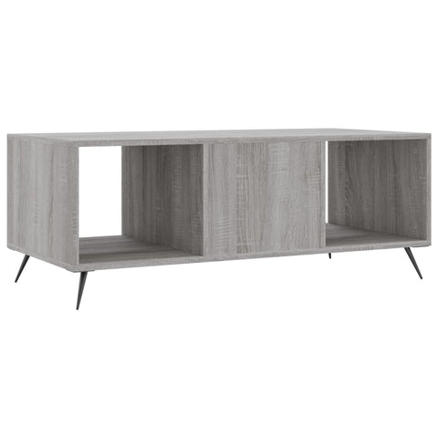 vidaXL Coffee Table Grey Sonoma 102x50x40 cm Engineered Wood